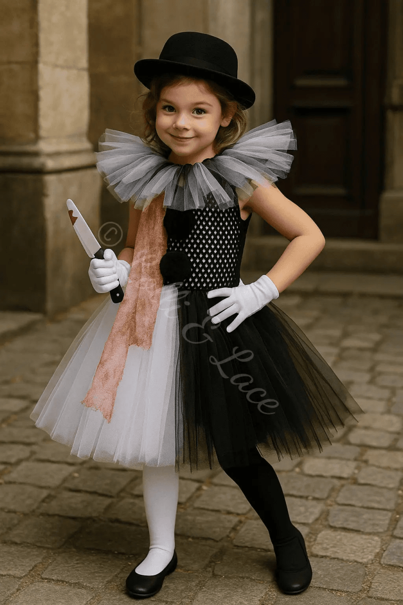 Midnight Mischief Clown Tutu Costume Set
