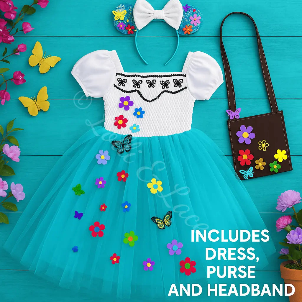 Mirabel’s Butterfly Garden Tutu Dress