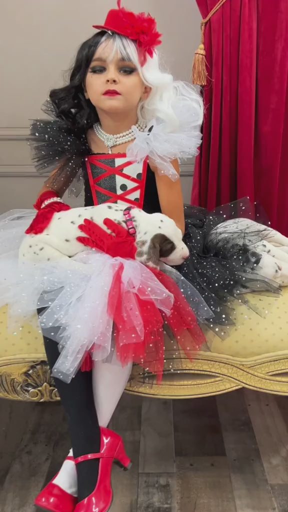 Cruella's Fashionably Fierce Tutu Dress, Wig & Deluxe Accessory Set