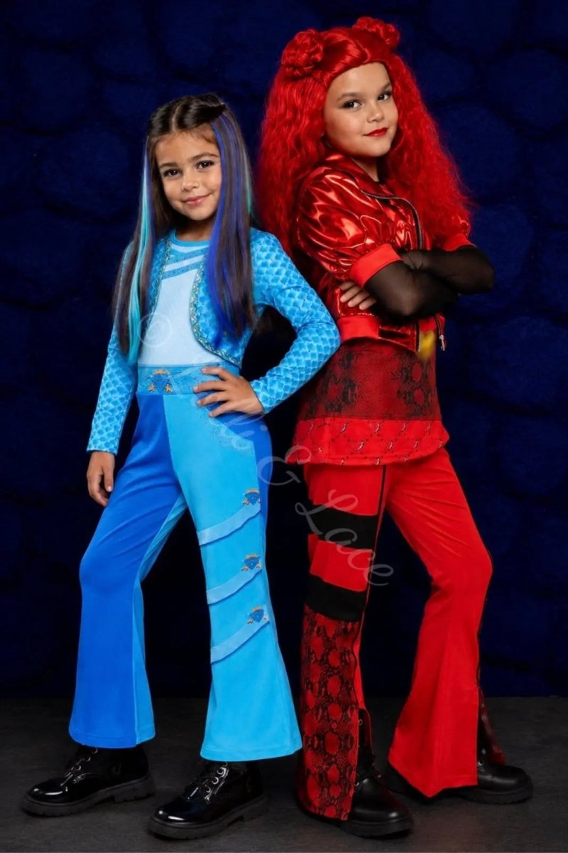 Rise of Red Chloe Inspired Costume for Girls – Blue Royal Cosplay Outfit