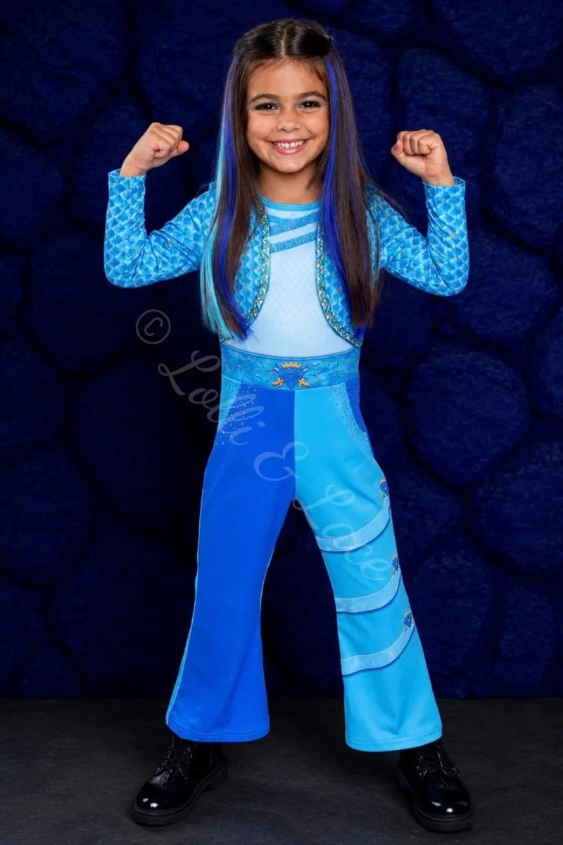 Rise of Red Chloe Inspired Costume for Girls – Blue Royal Cosplay Outfit