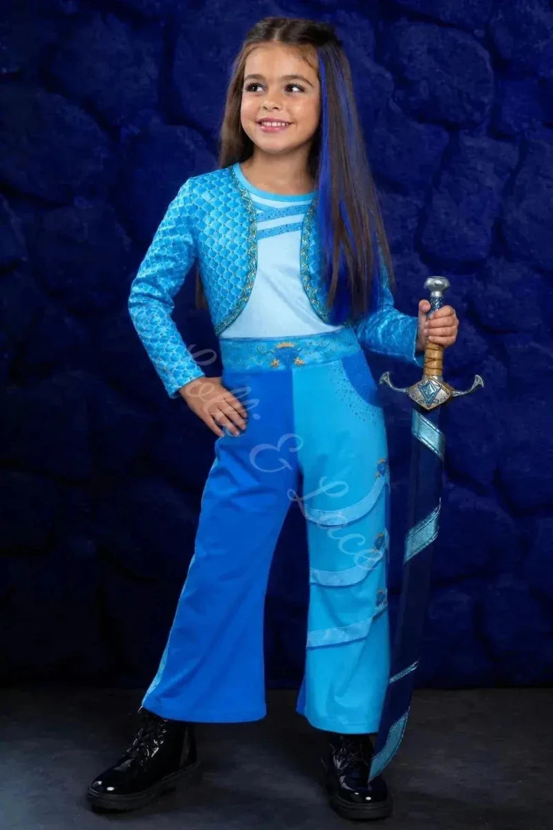 Rise of Red Chloe Inspired Costume for Girls – Blue Royal Cosplay Outfit