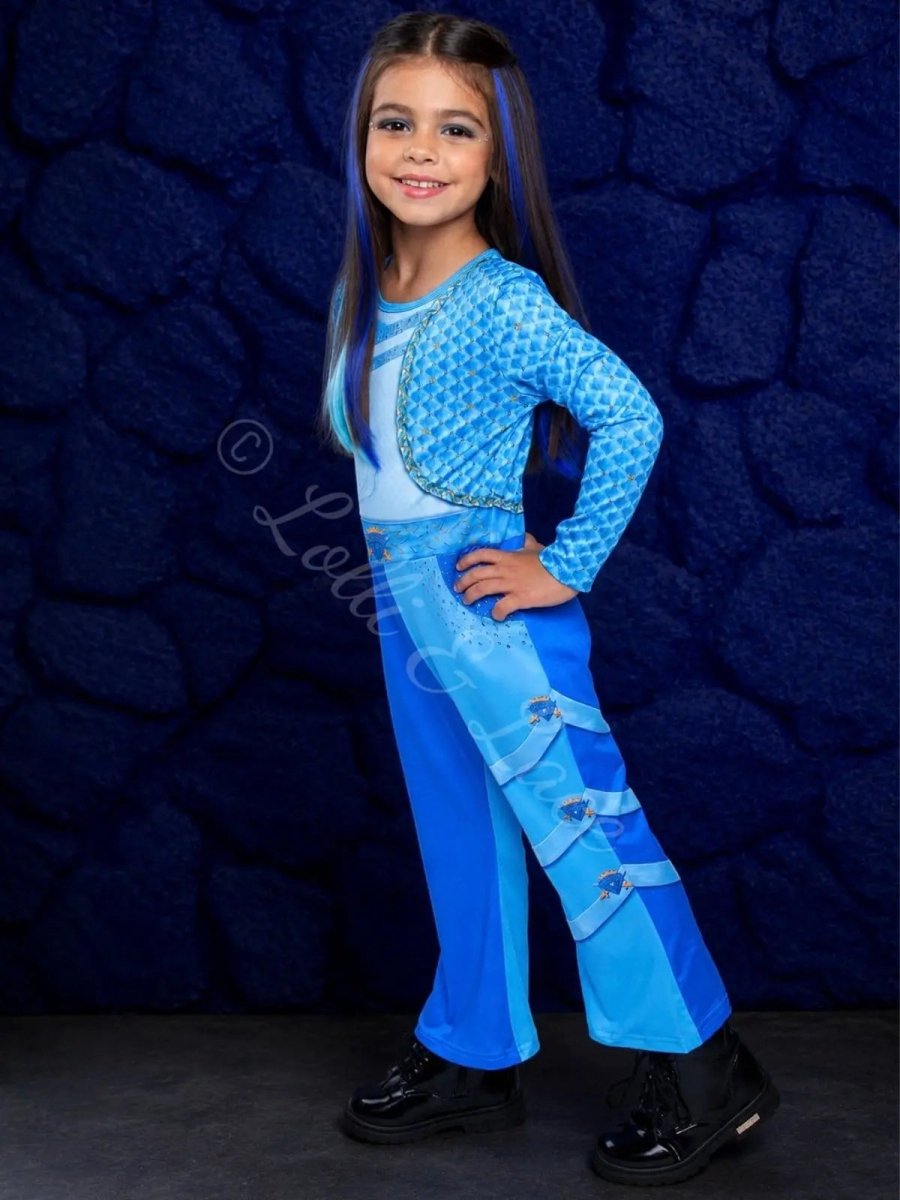 Rise of Red Chloe Inspired Costume for Girls – Blue Royal Cosplay Outfit