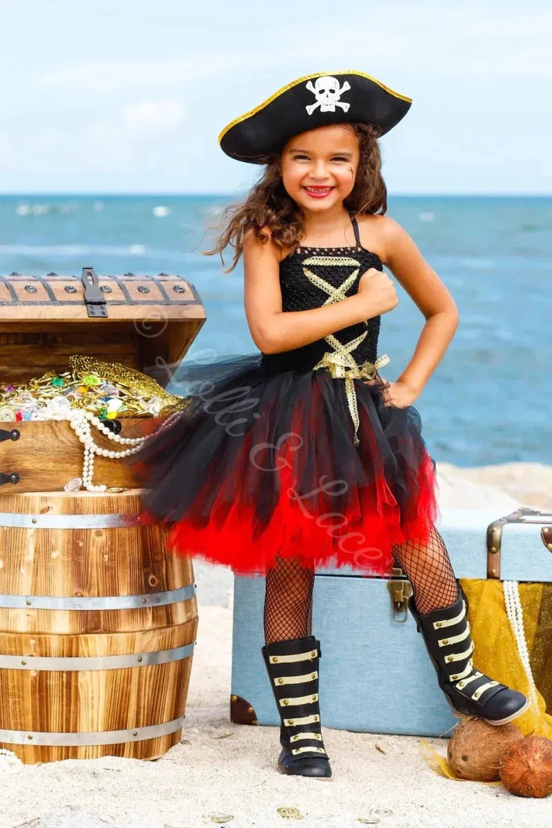 Scarlet Seas Pirate Princess Dress Set for Girls