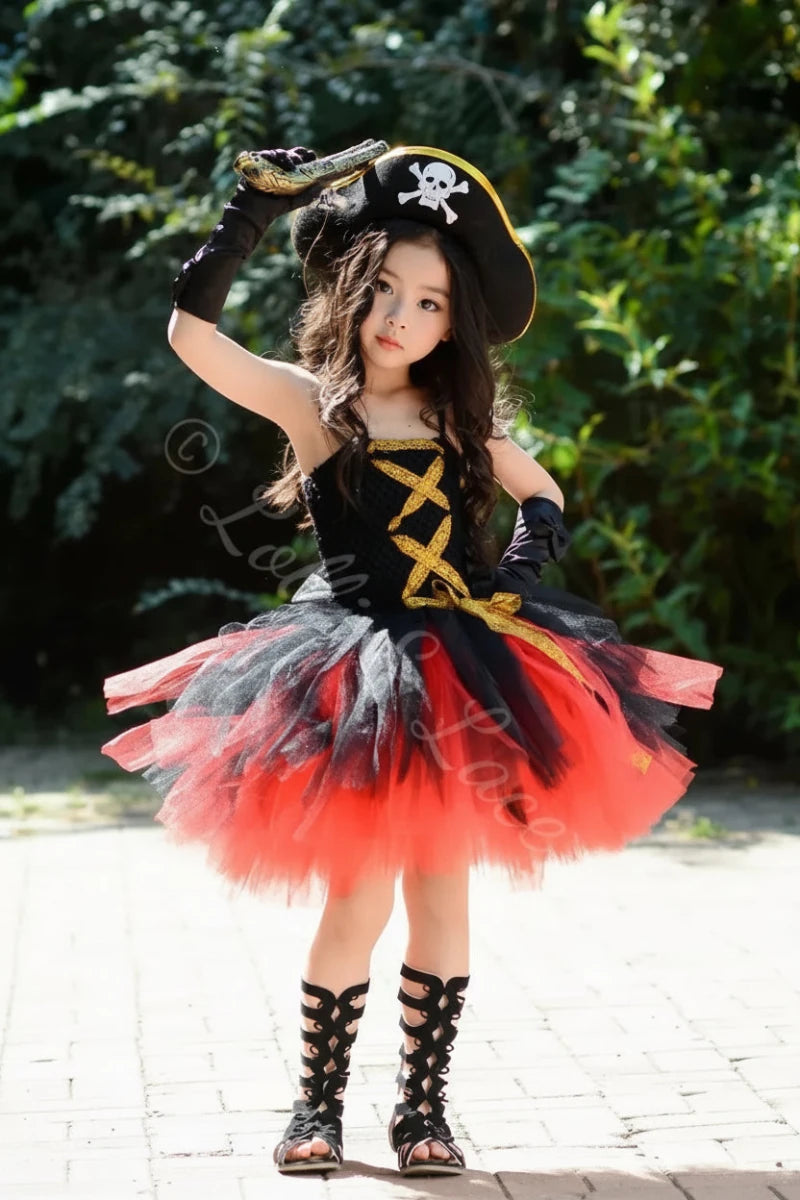 Scarlet Seas Pirate Princess Dress Set for Girls