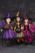 Spellbound Sisters Witch Tutu Dress, Hat & Broom Costume Set