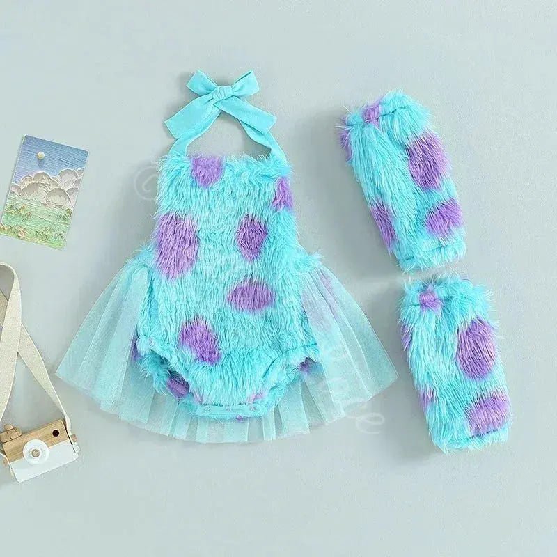 Sully's Monster Cuddles Baby Romper & Leg Warmer Set