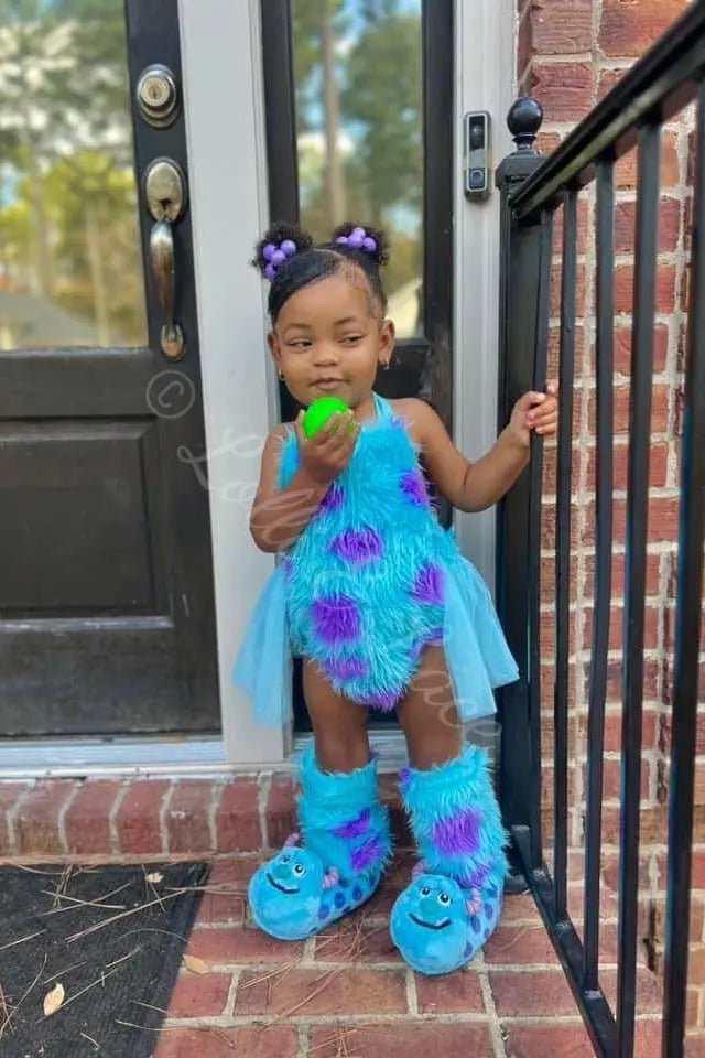 Sully's Monster Cuddles Baby Romper & Leg Warmer Set