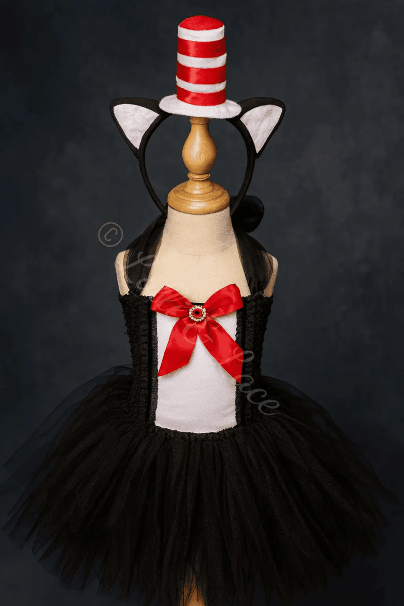 The Cat's Whimsical Adventure Tutu Dress, Hat & Accessory Set