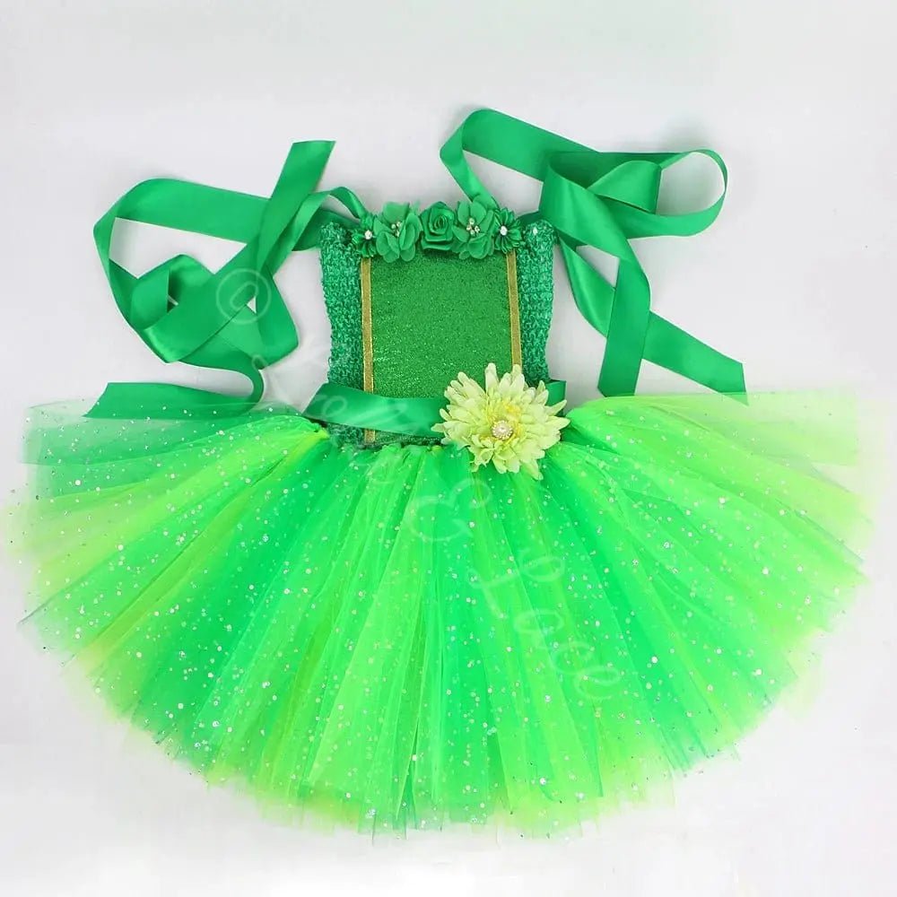 Tinker Bell's Enchanted Fairy Tutu Dress, Wings, Flower Headband & Magic Wand Set for Girls