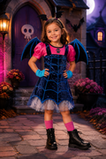 Vampirina costume dress and accessory set for girls with bat wings and headband